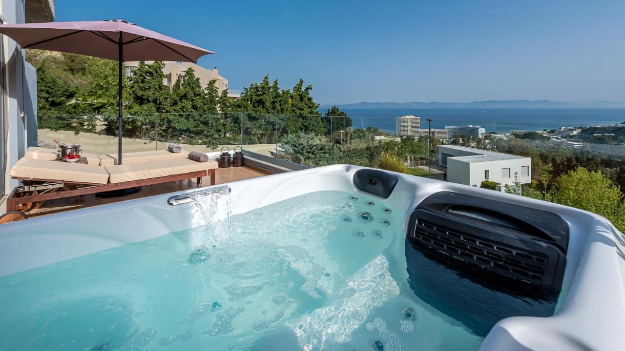 Flyviewflatsgold Privatehottub With Seaview Appartement Ixia  Buitenkant foto